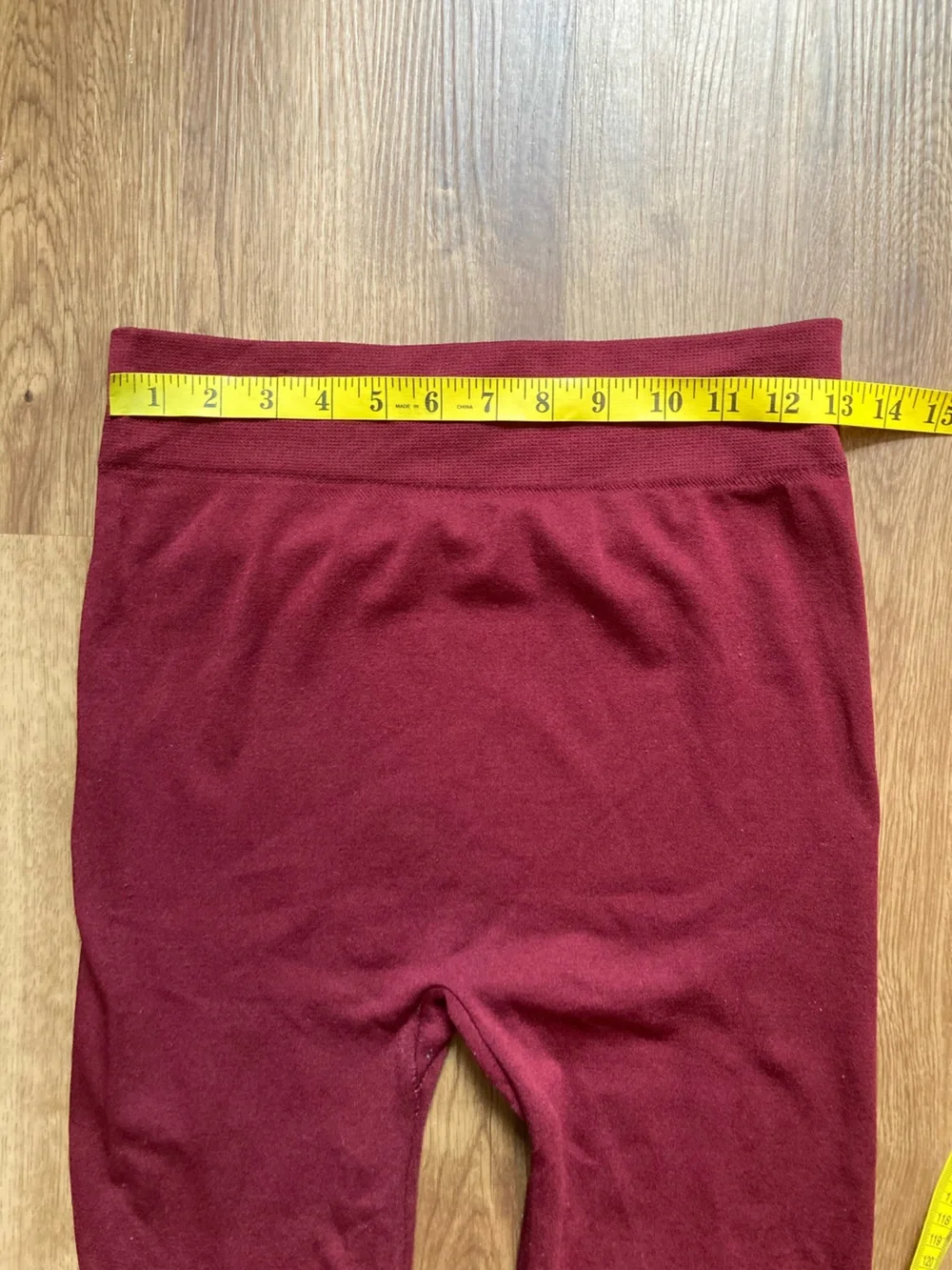 5/$15 Dark Red Fleece Lined Tights